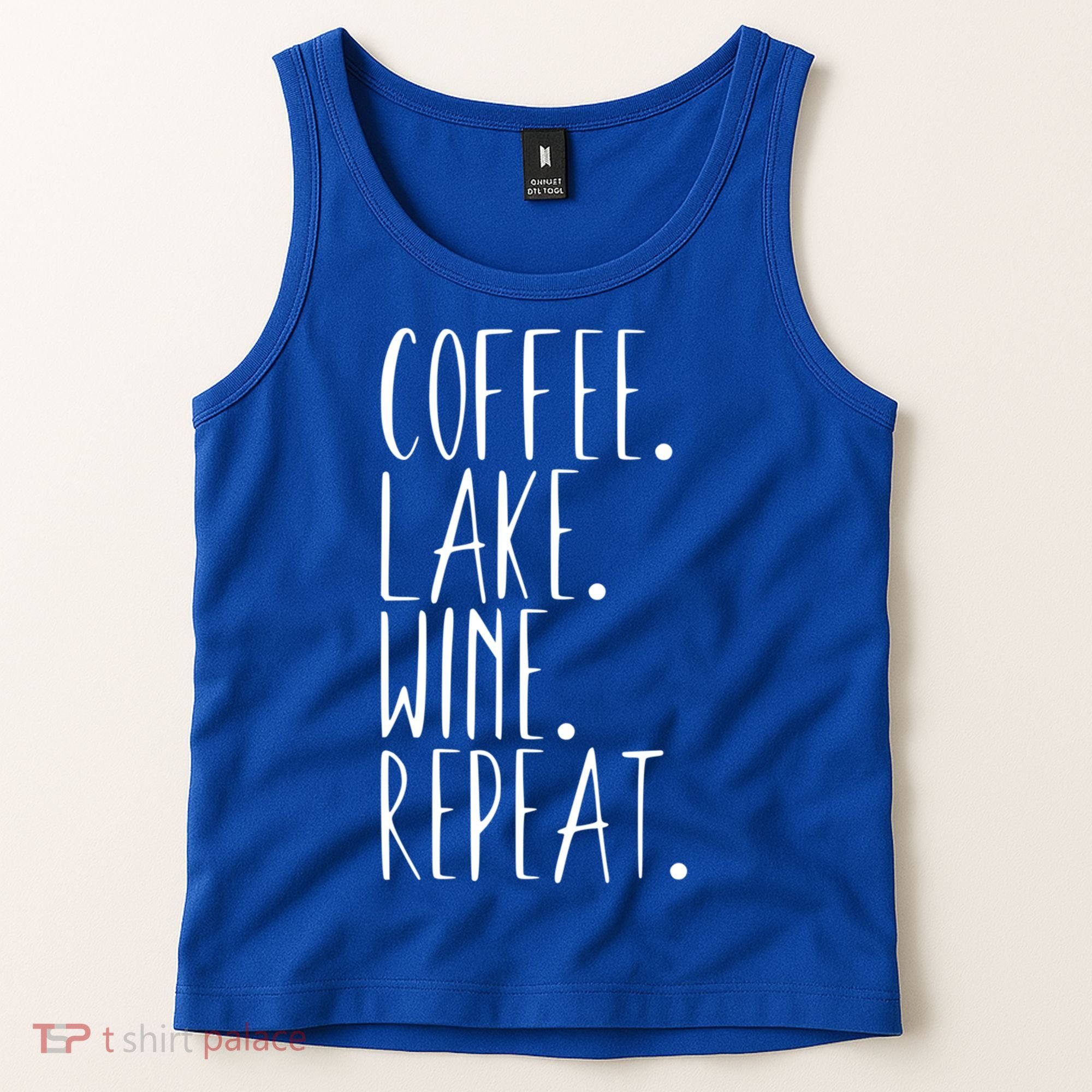 Coffee Lake Wine Repeat Gift Tank Top