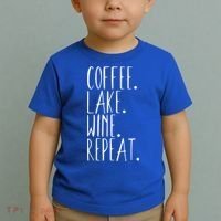 Coffee Lake Wine Repeat Gift Toddler T-Shirt thumb 2