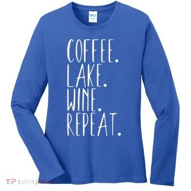 Coffee Lake Wine Repeat Gift Women's Long Sleeve Shirt