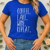 Coffee Lake Wine Repeat Gift Women's T-Shirt thumb 2