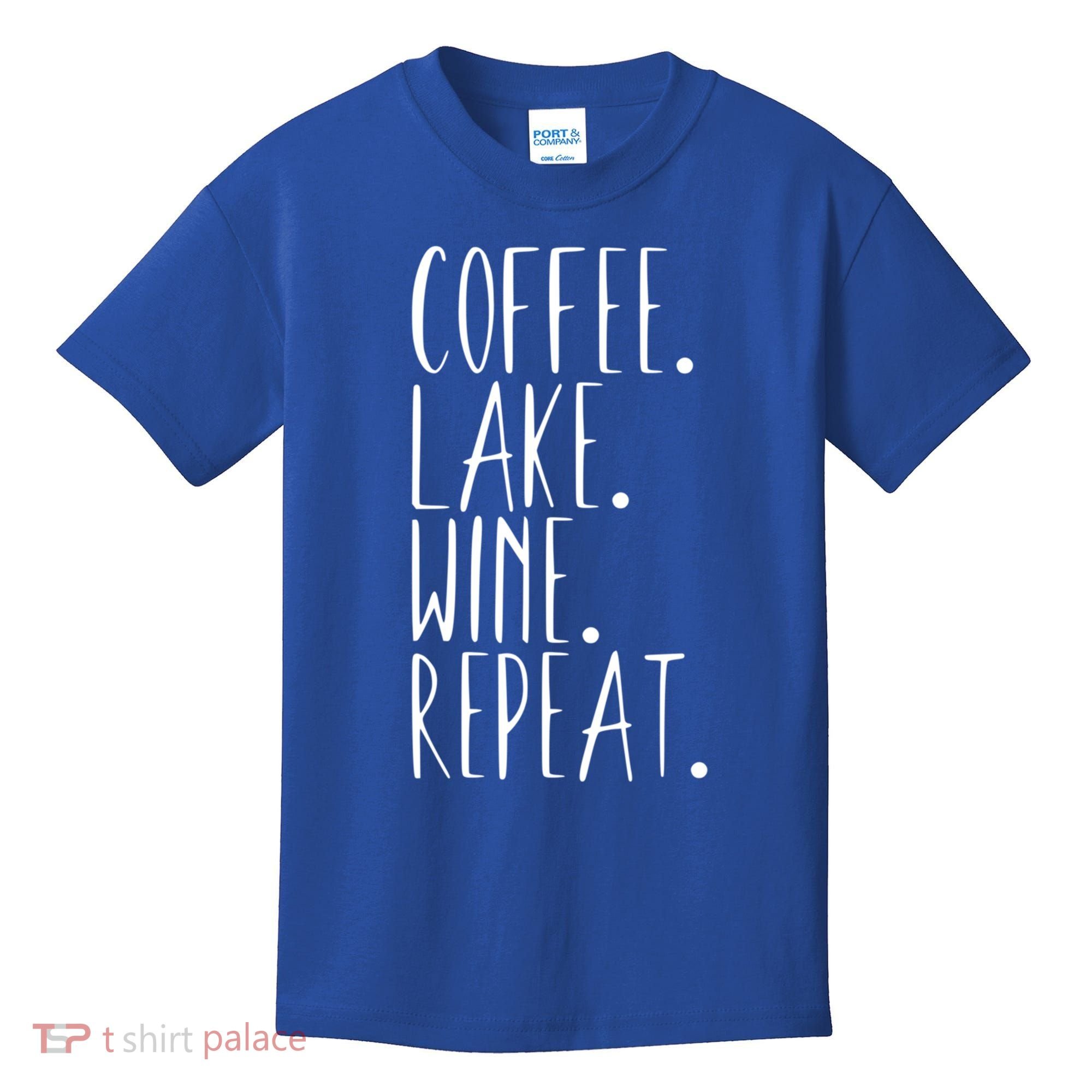 Coffee Lake Wine Repeat Gift Kids T-Shirt