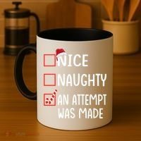 Christmas List Xmas Gift Nice Naughty An Attempt Was Made Gift Coffee Mug thumb 4