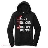 Christmas List Xmas Gift Nice Naughty An Attempt Was Made Gift Women's Hoodie thumb 0