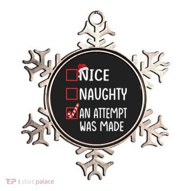 Christmas List Xmas Gift Nice Naughty An Attempt Was Made Gift Ornament