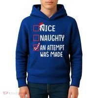 Christmas List Xmas Gift Nice Naughty An Attempt Was Made Gift Kids Hoodie thumb 4