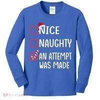 Christmas List Xmas Gift Nice Naughty An Attempt Was Made Gift Kids Long Sleeve Shirt thumb 0