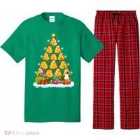 Cheese Lover Xmas Holiday Santa Cheese Christmas Tree Pajama Set thumb 0