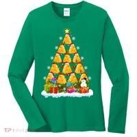 Cheese Lover Xmas Holiday Santa Cheese Christmas Tree Women's Long Sleeve Shirt thumb 0
