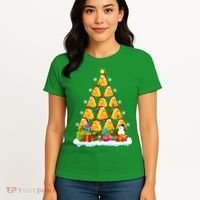 Cheese Lover Xmas Holiday Santa Cheese Christmas Tree Women's T-Shirt thumb 4