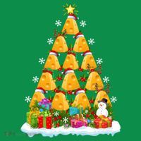 Cheese Lover Xmas Holiday Santa Cheese Christmas Tree Kids Sweatshirt thumb 2