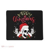 Christmas Light Xmas Santa Hat Funny Skull Merry Christmas Tank Top Mousepad thumb 0