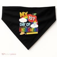 Cute My 1st Day Of Kindergarten USA-Made Doggie Bandana thumb 0