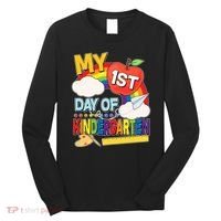 Cute My 1st Day Of Kindergarten Long Sleeve Shirt thumb 0