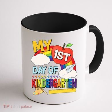 Cute My 1st Day Of Kindergarten Coffee Mug back