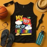Cute My 1st Day Of Kindergarten Tank Top thumb 4