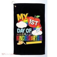 Cute My 1st Day Of Kindergarten Golf Towel thumb 0