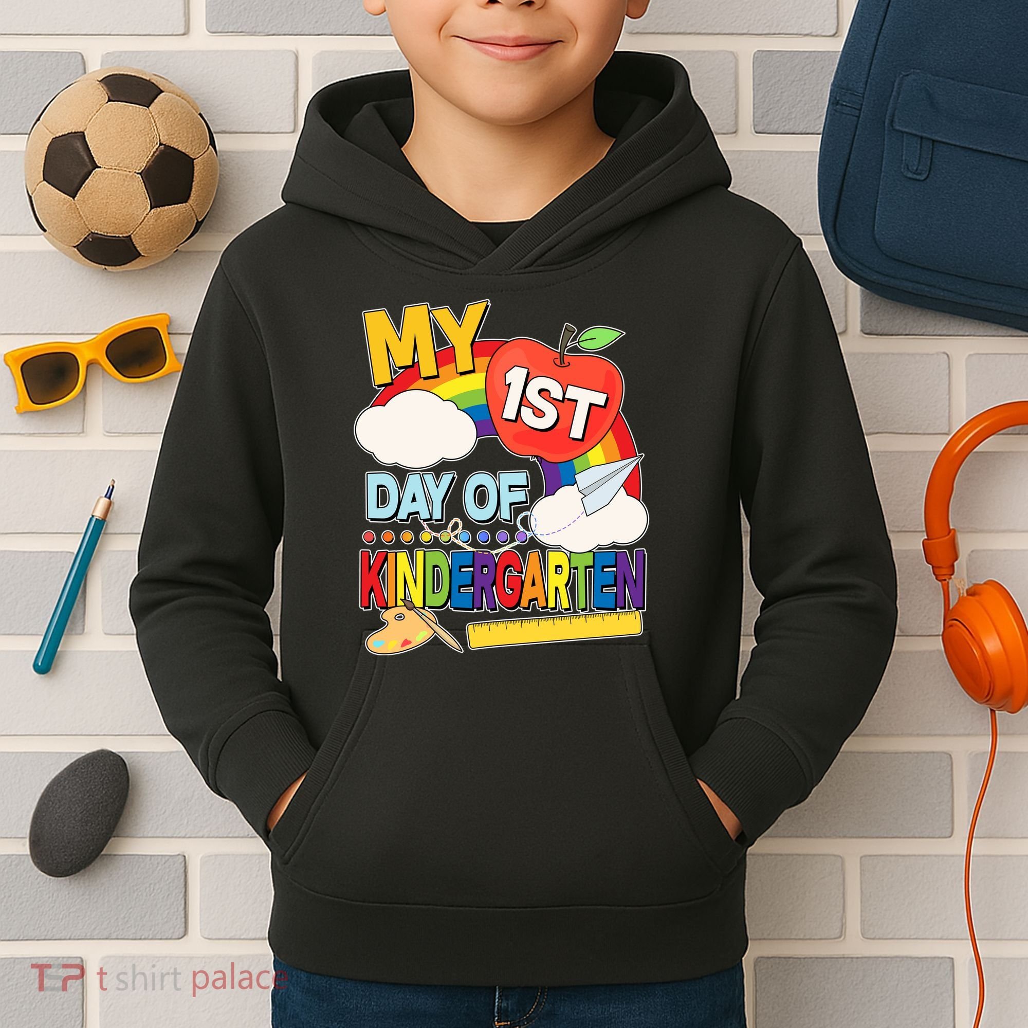 Cute My 1st Day Of Kindergarten Kids Hoodie