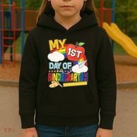 Cute My 1st Day Of Kindergarten Kids Hoodie thumb 3