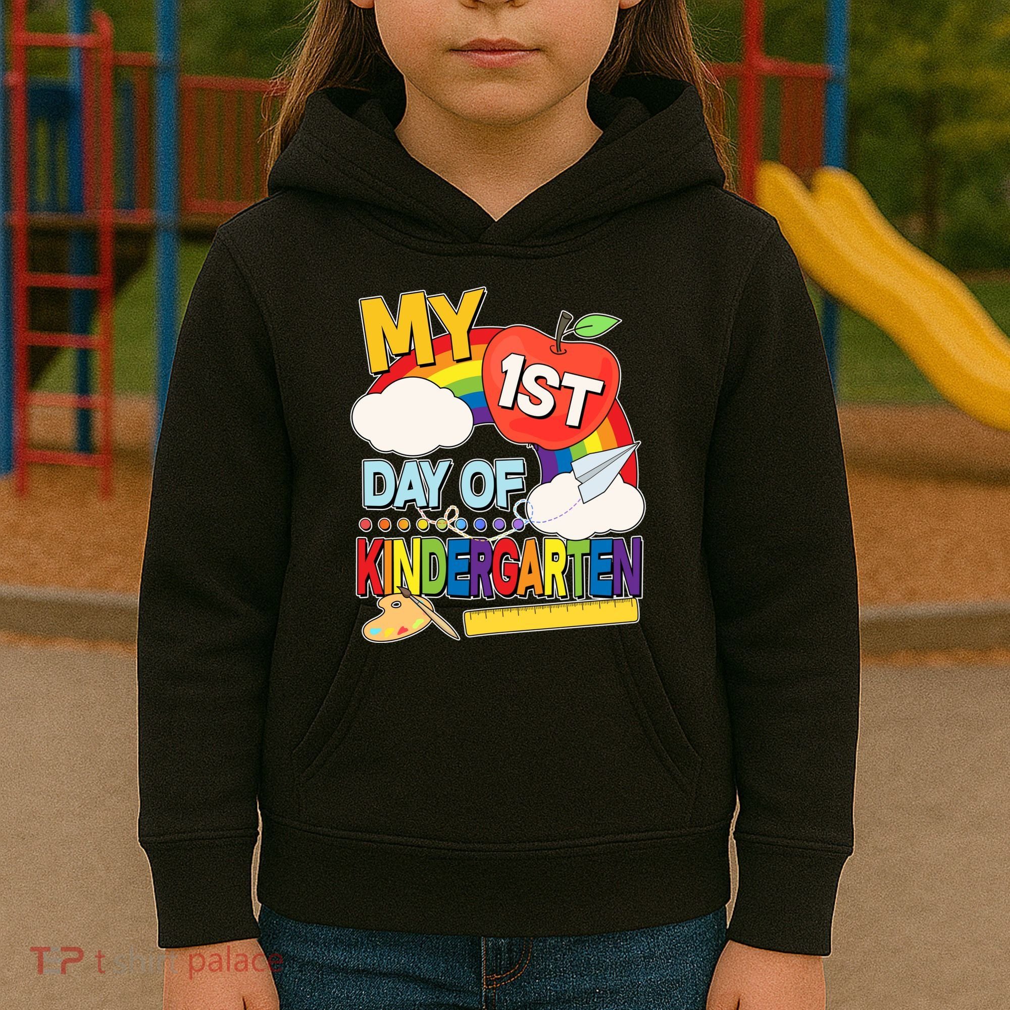 Cute My 1st Day Of Kindergarten Kids Hoodie
