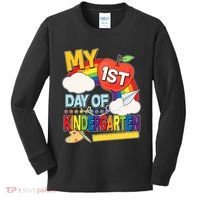 Cute My 1st Day Of Kindergarten Kids Long Sleeve Shirt thumb 0