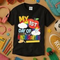 Cute My 1st Day Of Kindergarten Kids T-Shirt thumb 3