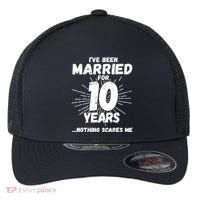 Couples Married 10 Years - Funny 10th Wedding Anniversary Flexfit Unipanel Trucker Cap thumb 0