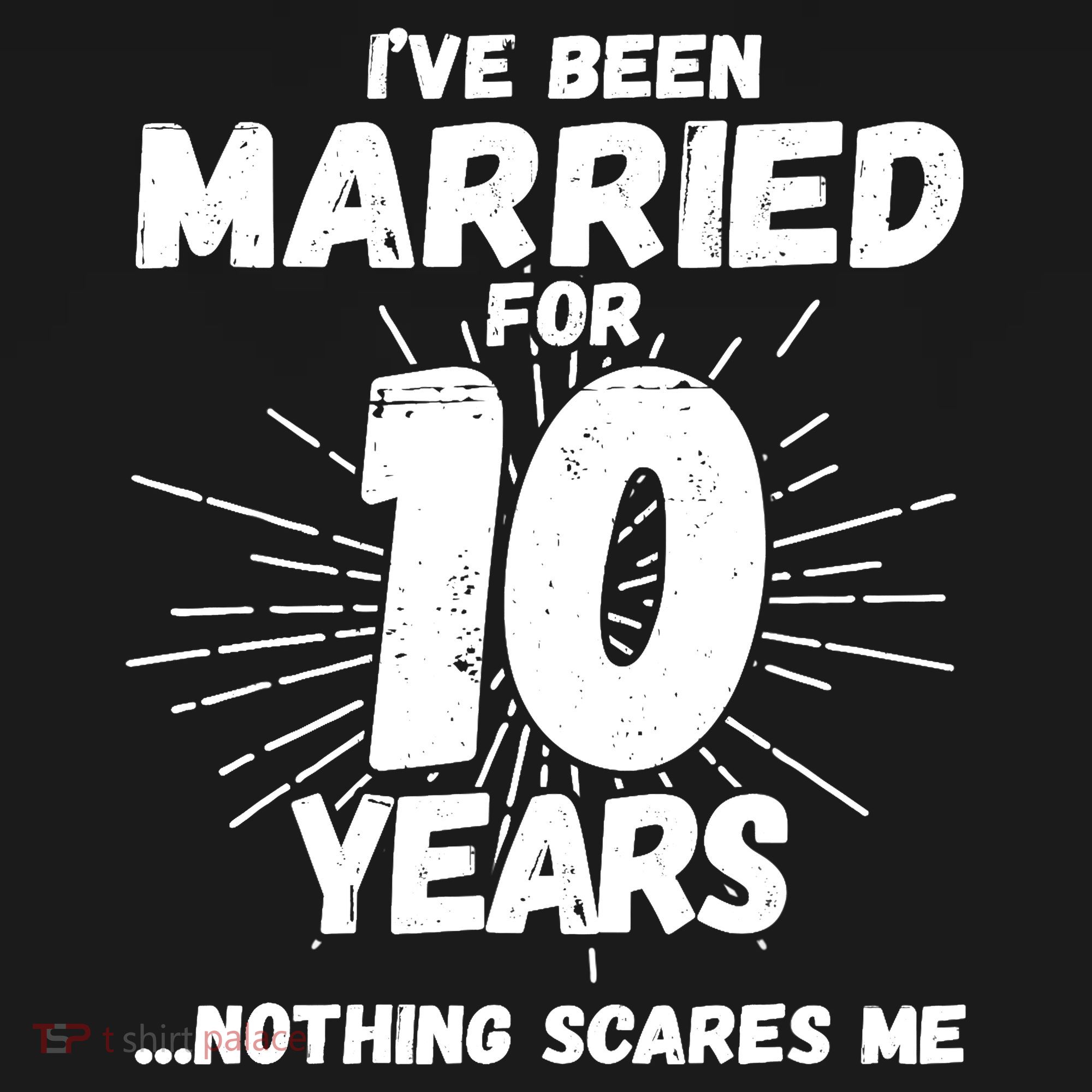 Couples Married 10 Years - Funny 10th Wedding Anniversary Flexfit Unipanel Trucker Cap
