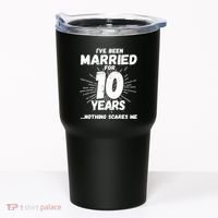 Couples Married 10 Years - Funny 10th Wedding Anniversary Tumbler thumb 0