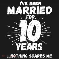 Couples Married 10 Years - Funny 10th Wedding Anniversary Ornament thumb 1