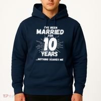 Couples Married 10 Years - Funny 10th Wedding Anniversary Hoodie thumb 2