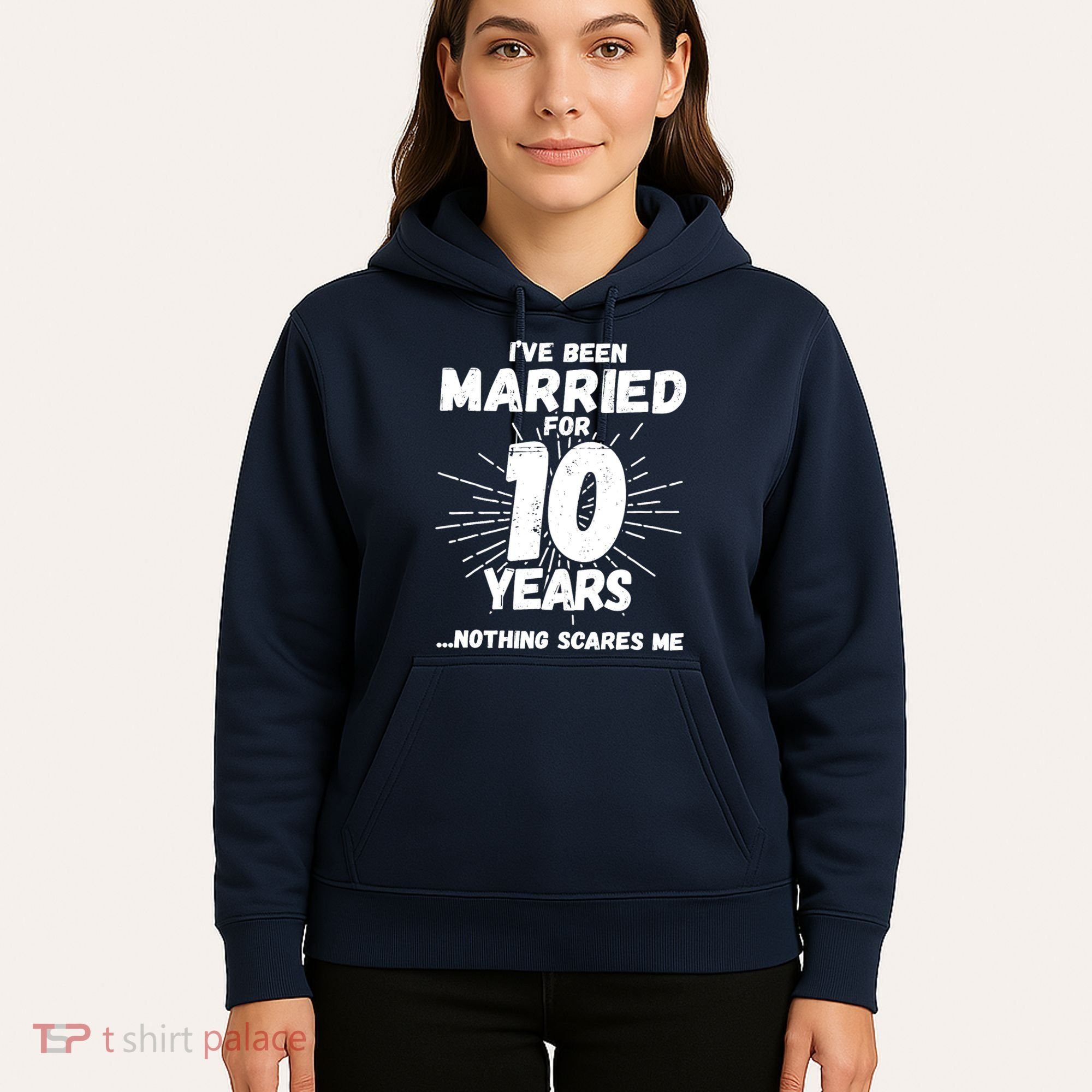 Couples Married 10 Years - Funny 10th Wedding Anniversary Hoodie