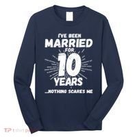 Couples Married 10 Years - Funny 10th Wedding Anniversary Long Sleeve Shirt thumb 0