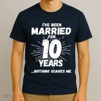 Couples Married 10 Years - Funny 10th Wedding Anniversary T-Shirt thumb 3