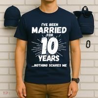Couples Married 10 Years - Funny 10th Wedding Anniversary T-Shirt thumb 6