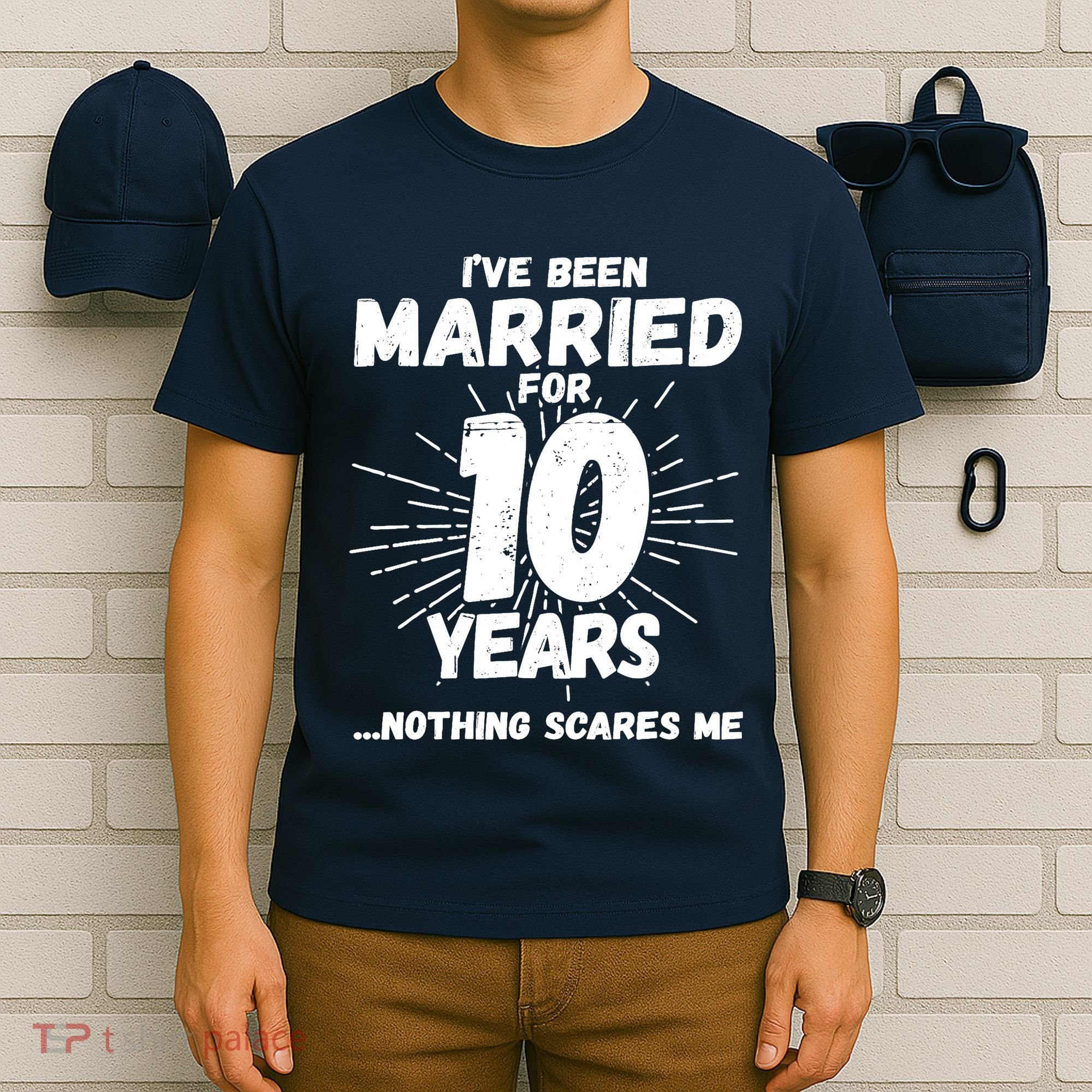 Couples Married 10 Years - Funny 10th Wedding Anniversary T-Shirt