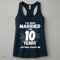 Couples Married 10 Years - Funny 10th Wedding Anniversary Women's Tank Top thumb 3