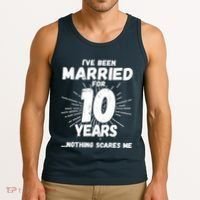 Couples Married 10 Years - Funny 10th Wedding Anniversary Tank Top thumb 3