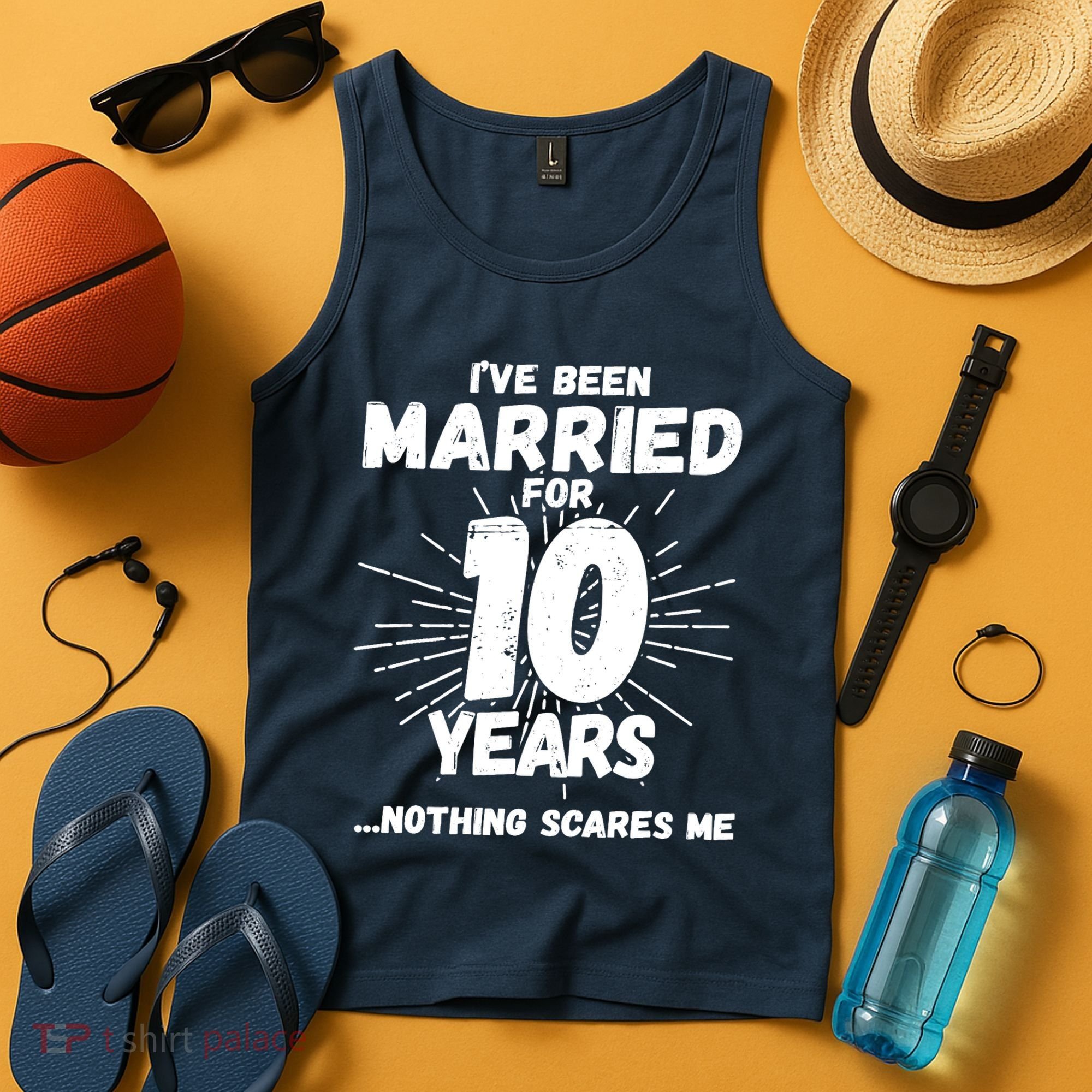 Couples Married 10 Years - Funny 10th Wedding Anniversary Tank Top