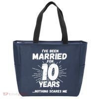 Couples Married 10 Years - Funny 10th Wedding Anniversary Tote Bag thumb 0