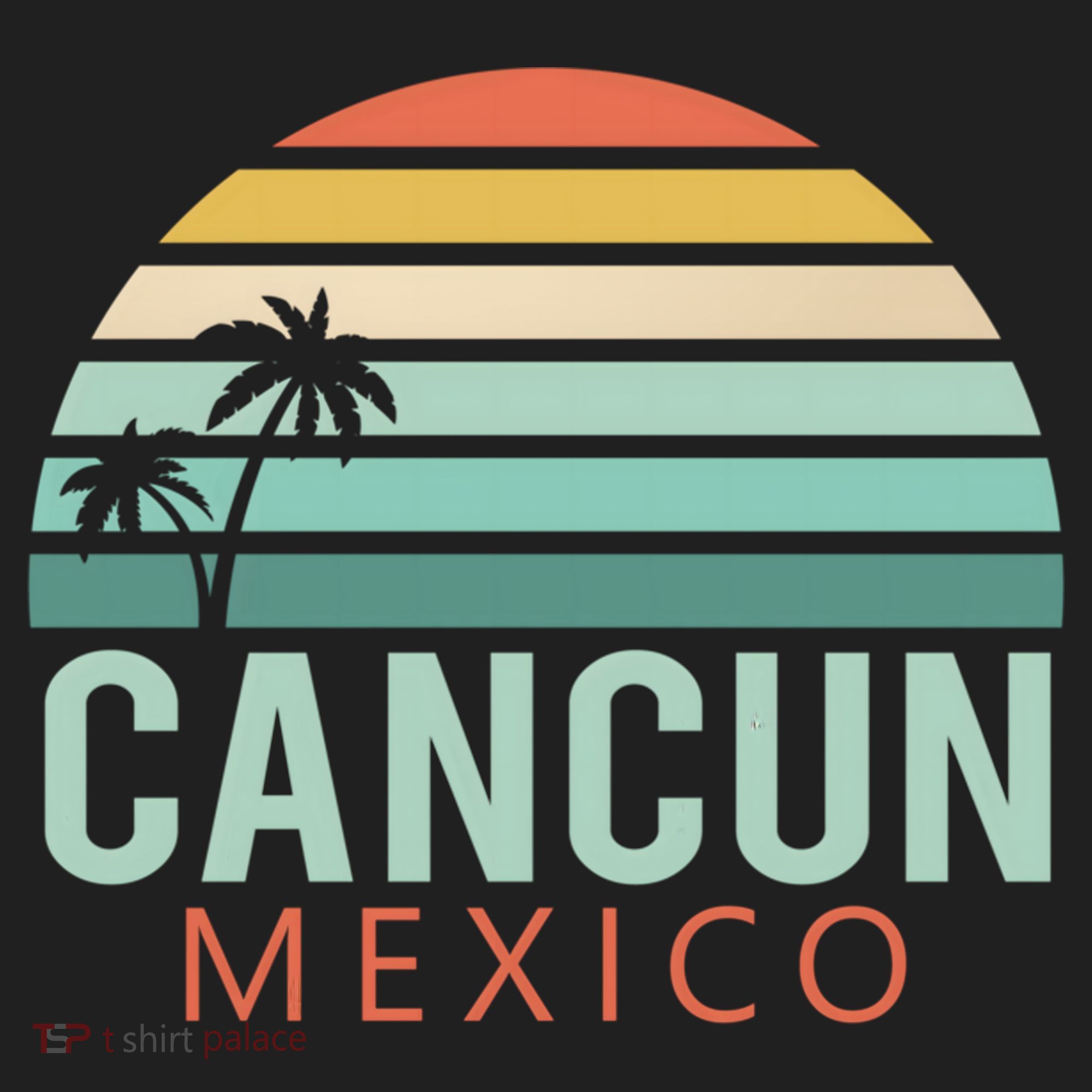 Cancun Mexico 2020 Retro Sun And Palm Group Gift Women's Sweatshirt