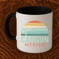 Cancun Mexico 2020 Retro Sun And Palm Group Gift Coffee Mug thumb 2