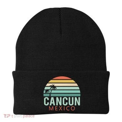 Cancun Mexico 2020 Retro Sun And Palm Group Gift Beanie
