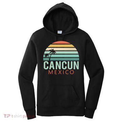 Cancun Mexico 2020 Retro Sun And Palm Group Gift Women's Hoodie