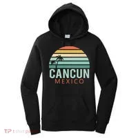 Cancun Mexico 2020 Retro Sun And Palm Group Gift Women's Hoodie thumb 0