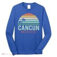 Cancun Mexico 2020 Retro Sun And Palm Group Gift Long Sleeve Shirt thumb 0