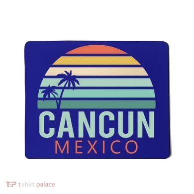 Cancun Mexico 2020 Retro Sun And Palm Group Gift Mousepad