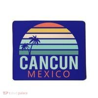 Cancun Mexico 2020 Retro Sun And Palm Group Gift Mousepad thumb 0