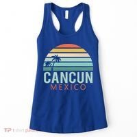 Cancun Mexico 2020 Retro Sun And Palm Group Gift Women's Tank Top thumb 0
