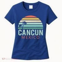 Cancun Mexico 2020 Retro Sun And Palm Group Gift Women's T-Shirt thumb 0