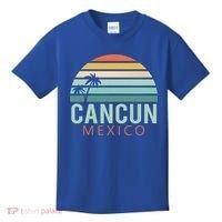 Cancun Mexico 2020 Retro Sun And Palm Group Gift Kids T-Shirt thumb 0